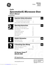 GE Profile SpacemakerXL JVM1661 Owner's Manual