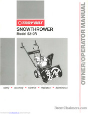 Troy-Bilt 5210R Owner's/Operator's Manual