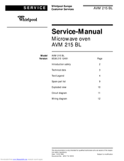 Whirlpool AVM 215 BL Service Manual