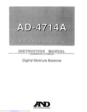 A&D AD-4714A Instruction Manual