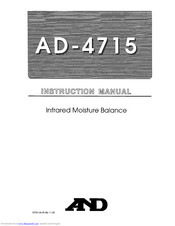 A&D AD-4715 Instruction Manual