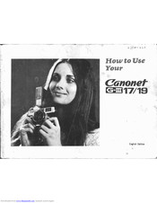 Canon Canonet G III QL19 Instructions Manual