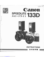 Canon Speedlite 133 D Instructions Manual