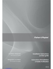 Fisher & Paykel ActiveSmart RF170 Installation Instructions And User Manual