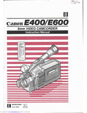 Canon E 600 Instruction Manual