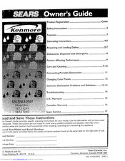 Sears Kenmore 587.14249 Owner's Manual