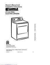 KENMORE 397909A Owner's Manual