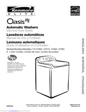 Kenmore Oasis HE 110.2708 Use & Care Manual