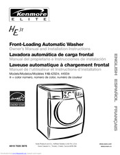 Kenmore Elite HE3t 110.4493 Series Owner's Manual & Installation Instructions