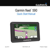 Garmin fleet 590 Quick Start Manual