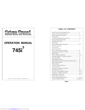 Omega Crime Guard 745i3 Operation Manual