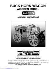 Harbor Freight Tools BUCK HORN WAGON WOODEN MODEL 9141 Assembly Instructions