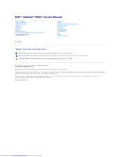 Dell Lalitude D620 Service Manual