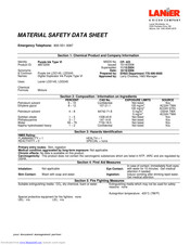 Lanier Purple Ink Type VI 480-0209 Material Safety Data Sheet
