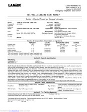 Lanier Toner for 1210, 1240, 1260, 1205 491-0282 Material Safety Data Sheet