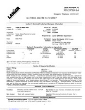 Lanier Toner for 9060 POD 117-0237 Material Safety Data Sheet