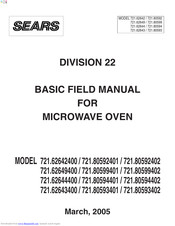 Kenmore 721.80593401 Basic Field Manual