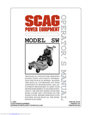 Scag Power Equipment SW32-13KH Operator's Manual