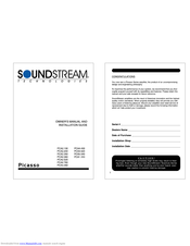 Soundstream Picasso PCA1.350 Owner's Manual And Installation Manual