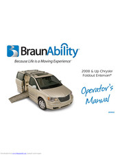 Braun 2008 & Up Chrysler Foldout Entervan Operator's Manual