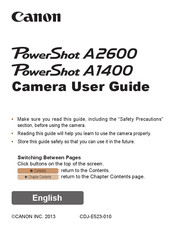 Canon PowerShot A2600 Extended User Manual