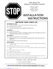 KitchenAid KGBS 246S Installation Instructions Manual