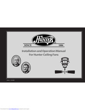 Hunter 41462-01 Installation And Operation Manual