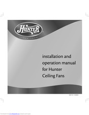 Hunter 42027-01 Installation And Operating Manual