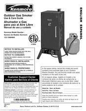 KENMORE Gas smoker 125.15884800 Use & Care Manual