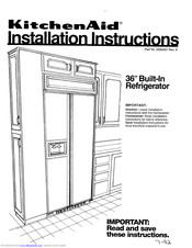 KitchenAid 2000491 Installation Instructions Manual