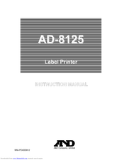 A&D AD-8125 Instruction Manual