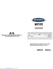 Jensen JHD3000 Owner's Manual