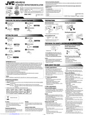 JVC KD-R210 Instructions & Installation Manual
