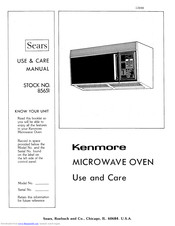 KENMORE 85651 Use And Care Manual