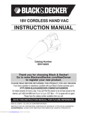 Black & Decker BDH1800S Instruction Manual