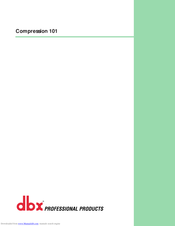 Dbx Compression 101 Manual