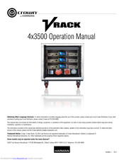 Crown Vrack 4x3500 Operation Manual