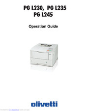 Olivetti PG L230 Operation Manual