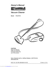 KENMORE 116.21312 Owner's Manual
