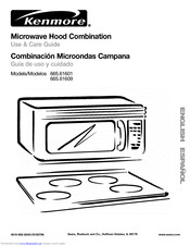 KENMORE Microwave hood combination 665.61601 Use And Care Manual