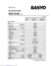 Sanyo 30K12W Specification