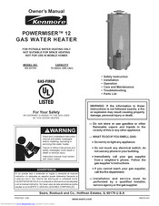 Kenmore Powermiser 12 153.331761 Owner's Manual