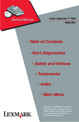 Lexmark 7000 Color Jetprinter Service Manual