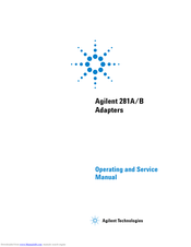 Agilent Technologies 281A/B Operating And Service Manual