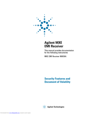 Agilent Technologies MXE EMI N9038A Manual