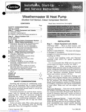 Carrier Weathermaster III 38SQ Installation Instructions Manual