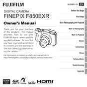 Fujifilm Finepix F850EXR Owner's Manual