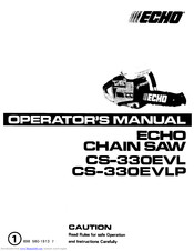 ECHO CS-330EVL Operator's Manual