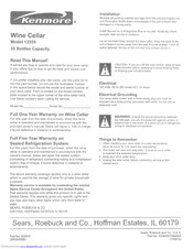 KENMORE Wine cellar 13355 User Manual