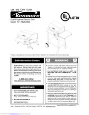KENMORE 141.15284900 Use And Care Manual